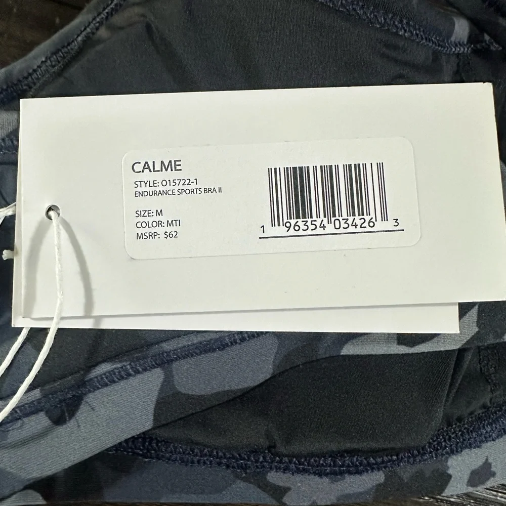 Calme by Johnny Was Camo Print Endurance Sports Bra II Size M New